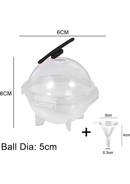 Huni Tarzı Siyah 6.0x6.0cm cm Yuvarlak Top Buz Küpü Kalıp Dıy Dondurma Makinesi Plastik Buz Kalıp Viski Buz Tepsisi Bar Aracı Mutfak Gadget Aksesuarları (Yurt Dışından)