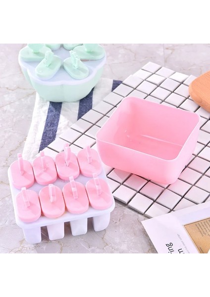 6 Hücreli Pembe Stil 8 Hücre Dondurma Kalıbı Buz Kalıbı Tatlı Meyve Ice Cube Maker Dondurma Mutfak Aksesuarları Için Dıy Ev Yapımı Popsicle Kalıp (Yurt Dışından)