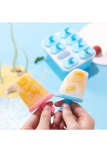 6 Hücreli Pembe Stil 8 Hücre Dondurma Kalıbı Buz Kalıbı Tatlı Meyve Ice Cube Maker Dondurma Mutfak Aksesuarları Için Dıy Ev Yapımı Popsicle Kalıp (Yurt Dışından)