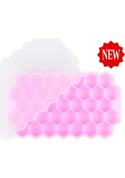 Yeni 1 Adet Pembe Stil 2 Adet Silikon Buz Küpü Kalıp Makinesi Kolay Kare Buz Küpü Tepsileri Kalıpları Bar Aksesuarları Pub Şarap Buz Kalıpları Kalıp Mutfak Gereçleri (Yurt Dışından)