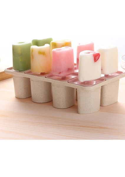 Pinka-1 Stili Buz Küpü Kalıpları Yeniden Kullanılabilir Dondurma Makinesi Dıy Dondurma Araçları Mutfak 8 Hücre Lolly Kalıp Tepsisi Tatlı Kalıpları Yaz Aksesuarları (Yurt Dışından) fiyatları