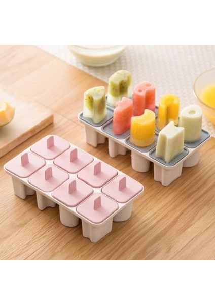 Pinka-1 Stili Buz Küpü Kalıpları Yeniden Kullanılabilir Dondurma Makinesi Dıy Dondurma Araçları Mutfak 8 Hücre Lolly Kalıp Tepsisi Tatlı Kalıpları Yaz Aksesuarları (Yurt Dışından) fırsatları