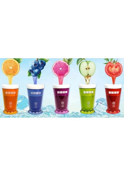 Turuncu Tarzı Smoothie Cup Dondurma Makinesi Ev Yapımı Squeeze Cup Ice Slush Yapma Şişesi (Yurt Dışından)