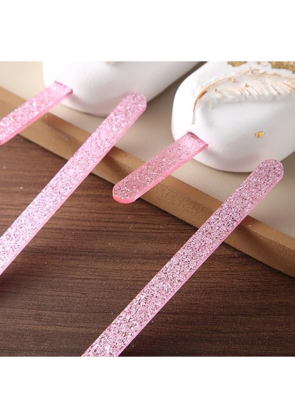 Parıltılı Altın Tarzı mm Akrilik Jöle Renk Fırça Kek Kek Çubukları Ebeveyn-Çocuk Dıy Dondurma Çubuğu Buzlu Şeker Zanaat Modeli Aracı Cupcake Yonca (Yurt Dışından) fırsatları