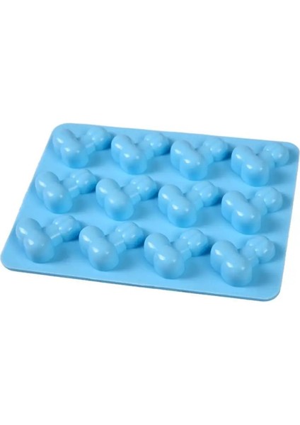 Mavi Stil Buz Küpü Tepsisi Silikon Kalıplar Kare Şekli Buz Küpü Makinesi Şarap Barı Içme Çikolata Bakeware Için Meyve Popsicle Dondurma Kalıbı (Yurt Dışından)