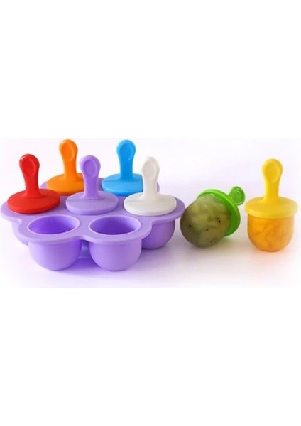 Açık Mor Tarzı S Beden Dondurma Topu Lolly Maker Meyve Shake Dondurma Kalıp Silikon Mini Buz Pops Kalıp Popsicle Kalıpları Bebek Dıy Gıda Takviyesi Aracı (Yurt Dışından)