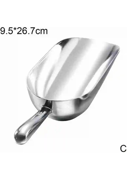26.7cmx9.5cm Tarzı Çelik Buz Kazıyıcı Çoklu Gıda Büfesi Şeker Çay Buz Kaşık Kürek Düğün Dondurma El Barı Tatlı Kaşık Aracı (Yurt Dışından)