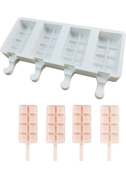 17X8X2CM Tarzı Silikon Dondurma Kalıpları Buz Pop Magnum Silikon Kalıp Palet Dondurucu Mutfak Aletleri Için Çubuklarla Karikatür Formları ile Popsicle Kalıp (Yurt Dışından)