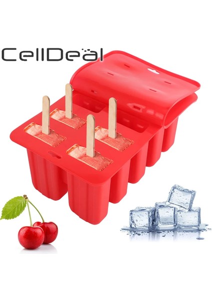 4 Delik Kırmızı Stil Silikon Buzlu Şeker Kalıpları Gıda Sınıfı Dondurma Kalıbı Boşluk Dıy Maker Küp Yeniden Kullanılabilir Lolly Buz Tepsisi Dondurucu Kalıpları De Silicona (Yurt Dışından) fiyatları