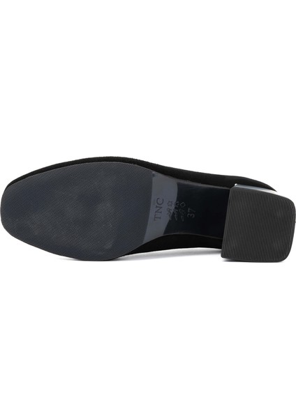 Kadın Deri Siyah Süet Topuklu Ayakkabı 923 762-1 Bn Ayk SK23/24 Sıyah Suet modelleri