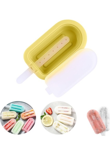 Dondurma Kalıpları 3 Tarzı Silikonlar Pişirme El Sanatları Için Dondurma Kalıpları 3D Kutu, Silikon Dondurma Kalıpları Kek, Dıy Buz Pops Oval Ev Aletleri Için Cakesicle Kalıp (Yurt Dışından)