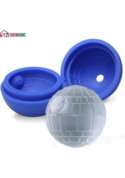 Sıcak Yaratıcı Silikon Mavi Savaşlar Ölüm Yıldızı Yuvarlak Top Kek Buz Küpü Kalıp Tepsisi Çöl Küre Kalıp Dıy Kokteyl Forma De Gelo (Yurt Dışından)