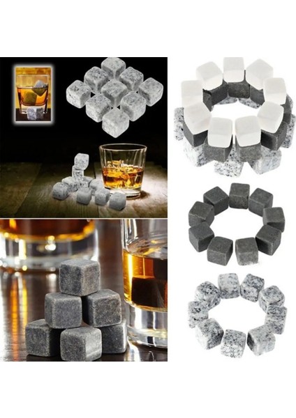 Beyaz 9 Adet Tarzı Yeni Yıkanabilir Yeniden Kullanılabilir Şarap Içecekleri Soğutucu Buz Küpü Soğutucu Taş Kaya Barware Aracı Şarap Içecekleri Soğutucu Buz Küpü (Yurt Dışından)