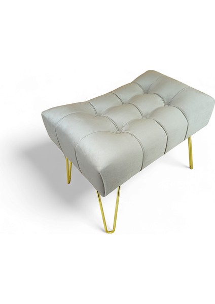 Foresta Home Fiona Puf Bench - Gold Metal Ayak