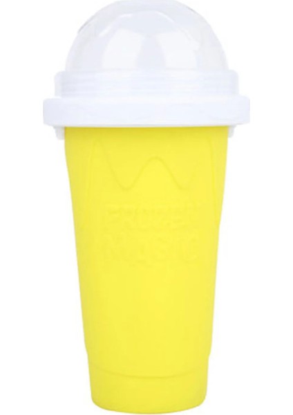 Sarı Stil 2021 Hızlı Dondurulmuş Smoothies Yeni Dayanıklı Slush Dondurma Makinesi Squeeze Slush Hızlı Soğutma Kupası Milkshake Şişesi Smoothie Kupası (Yurt Dışından)