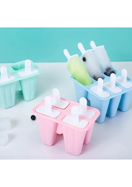 B Tarzı Gıda Güvenli Silikon Dondurma Kalıpları 6 Hücreli Dondurulmuş Buz Küpü Kalıpları Popsicle Maker Dıy Ev Yapımı Dondurucu Lolly Kalıp Ücretsiz Çubuklarla (Yurt Dışından) fırsatları