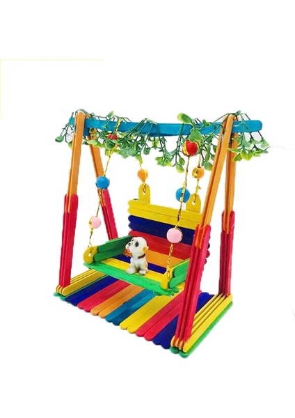 B05-50PCS Tarzı Lot Ahşap Düz Dondurma Lolly Krem Lolipop Dondurma Çubukları Yapma Tutacağı Renkli Çocuklar Dıy El Sanatları Sanat Aracı Bulmaca Oyuncak Hediyeler (Yurt Dışından)