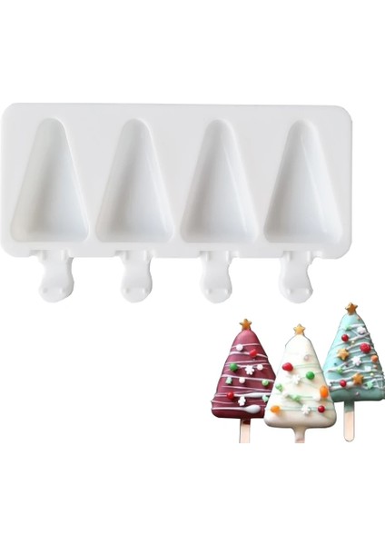 Beyaz Stil Silikon Dondurma Kalıbı Dıy Ev Yapımı Popsicle Kalıpları Dondurucu 4 Hücre Küçük Boy Buz Küpü Tepsi Popsicle Varil Yapımcıları Pişirme Araçları (Yurt Dışından) fiyatları