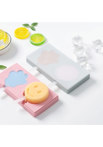 Mavi Kardan Adam Stili Sticks ile Silikon Popsicle Kalıp Kapak Jöle Puding Çikolata Kalıp Dondurma Makinesi Şeker Çubuğu Aracı Için Buz Küpü Kalıpları (Yurt Dışından)