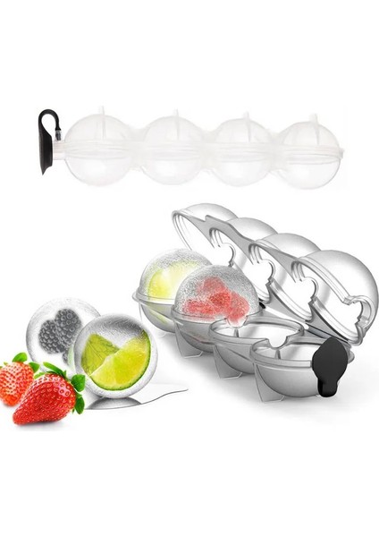 Yuvarlak B 5cm Tarzı 4 Kavite Buz Küpü Yapıcı Formu Buz Esnek Silikon Viski Kokteyl Dıy Yuvarlak Buz Topu Buz Izgarası Partisi Bar Aksesuarları Için (Yurt Dışından) fırsatları