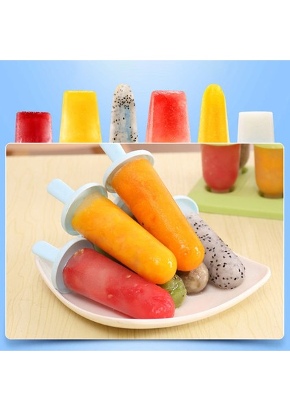 No.5 Tarzı 6 Izgaralar Dondurma Kalıbı Dıy Ev Yapımı Dondurucu Buz Lolly Kalıp Sevimli Tatlı Kalıpları Popsicle Maker Popsicle Kalıp Mutfak Gereçleri (Yurt Dışından)