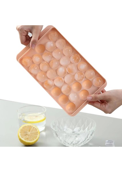 Mavi Elmas Stili Smaill Buz Topu Makinesi Plastik Top Şekli Kapaklı Buz Küpü Kalıbı Buzdolabı Dondurulmuş Gıda Meyve Küpleri Kalıbı (Yurt Dışından)