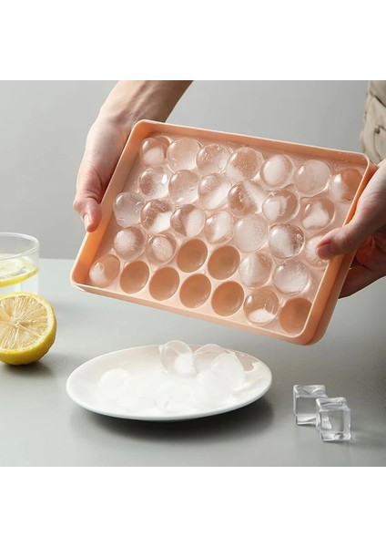 Mavi Elmas Stili Smaill Buz Topu Makinesi Plastik Top Şekli Kapaklı Buz Küpü Kalıbı Buzdolabı Dondurulmuş Gıda Meyve Küpleri Kalıbı (Yurt Dışından)