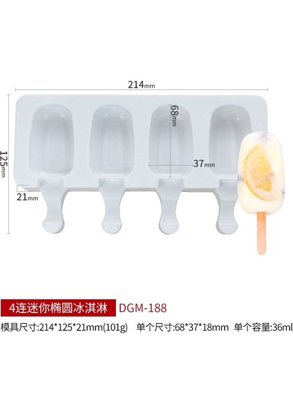 Küçük Elips Stili Silikon Dondurma Kalıbı Silikon Kalıp Çikolatalı Dondurma Kalıbı Yapımcıları Silikon Kalıplar Veya Dondurma Buz Kalıbı Buzlu Şeker Çubukları (Yurt Dışından)