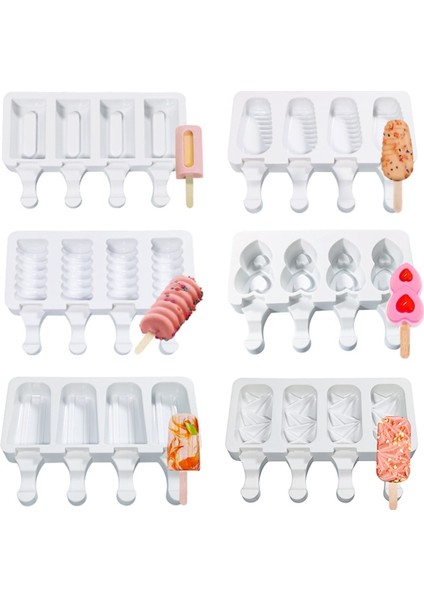 No.9 Tarzı El Yapımı Çevre Dostu Popsicle Kalıpları 3D Silikon Dondurma Kalıp Dıy Mus Tatlı Dondurucu Suyu Buz Küpü Tepsi Varil Maker Kalıp (Yurt Dışından) fiyatları