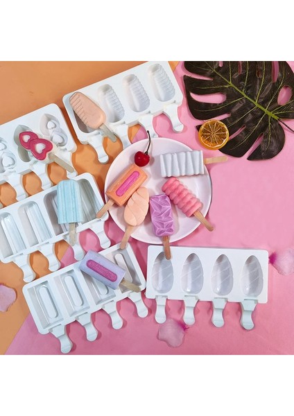 No.9 Tarzı El Yapımı Çevre Dostu Popsicle Kalıpları 3D Silikon Dondurma Kalıp Dıy Mus Tatlı Dondurucu Suyu Buz Küpü Tepsi Varil Maker Kalıp (Yurt Dışından) fırsatları