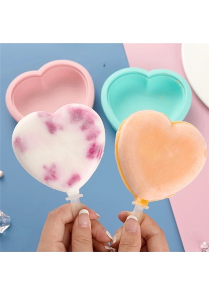 Gri Stili Seviyorum 1 Adet Yeniden Kullanılabilir Silikon Dondurma Küpü Kalıp Şerit Aşk Şekli El Yapımı Dıy Tatlı Popsicle Makineleri Kapaklı ve Sopalı Kalıp Tepsisi (Yurt Dışından)