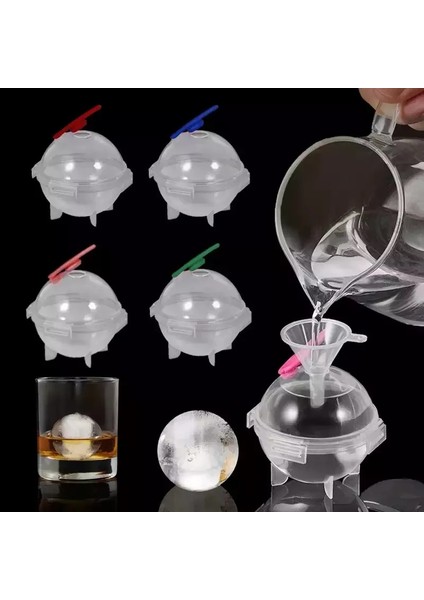 Huni Stili ile Kırmızı Yeni 5cm Yuvarlak Top Buz Küpü Kalıp Dıy Dondurma Makinesi Plastik Buz Kalıp Viski Buz Tepsisi Bar Aracı Mutfak Gadget Aksesuarları (Yurt Dışından)