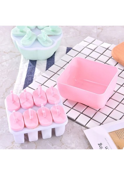 Mavi Stil Dondurma Popsicle Kalıpları Pişirme Araçları Dikdörtgen Şekilli Yeniden Kullanılabilir Dıy Dondurulmuş Dondurma Pop Pişirme Kalıpları (Yurt Dışından) fiyatları