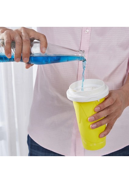 Yeşil Stil Hızlı Dondurulmuş Smoothies Fincan Ev Yapımı Milkshake Şişesi Slush ve Shake Maker Hızlı Soğutma Fincan Dondurma Magic Slushy Maker (Yurt Dışından)