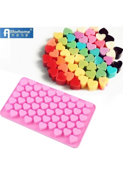 55 Mini Kalpler Silikon Buz Dıy Kalıp Buz Küpü Tepsisi Reçine Kil Kalıp Kek Fondan Çikolata Dıy Kalıp Kek Dekorasyon Kalıbı Topper (Yurt Dışından)