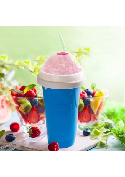 Yeşil Stil Hızlı Dondurulmuş Smoothies Fincan Ev Yapımı Milkshake Şişesi Slush ve Shake Maker Hızlı Soğutma Fincan Dondurma Slushy Maker Şişe (Yurt Dışından)