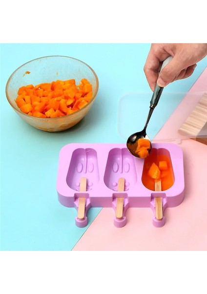 No.10 Tarzı Silikon Dondurma Kalıbı Ice Cube Popsicle Dıy Kalıpları Ev Yapımı Karikatür Dondurma Kalıbı Popsicl Buz Tatlı Kalıbı Pişirme Aracı Sopa (Yurt Dışından)