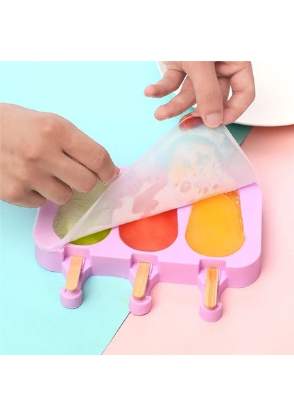 No.10 Tarzı Silikon Dondurma Kalıbı Ice Cube Popsicle Dıy Kalıpları Ev Yapımı Karikatür Dondurma Kalıbı Popsicl Buz Tatlı Kalıbı Pişirme Aracı Sopa (Yurt Dışından)