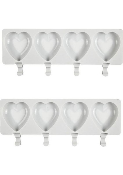 2 Adet Tarzı 37X10.9X2.5CM Sıcak Büyük Boy Dondurma Kalıbı 4 Kavite Kalp Şekli Silikon Buzlu Şeker Buz Tepsisi Dıy Ev Yapımı Dondurucu Parti Bar Mutfak Dekorasyonu (Yurt Dışından)