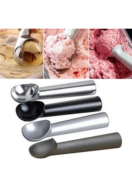 Siyah Stil Dondurma Kaşığı Mutfak Deluxe Metal Yapışmaz Antifriz Dondurma Kaşığı Uzun (Yurt Dışından) fiyatları