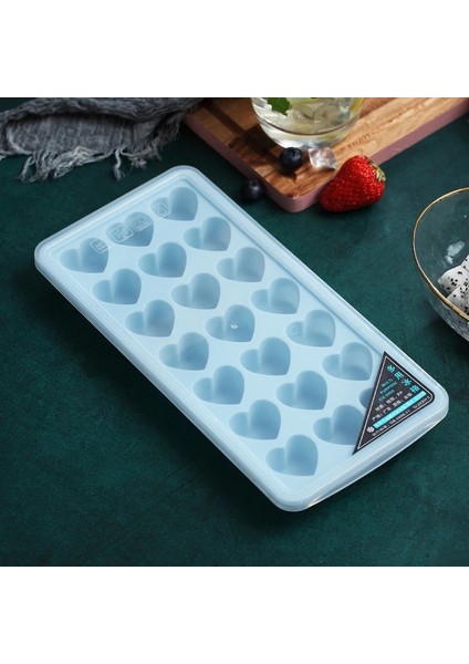 Kalp Şeklinde Sepet Tarzı Silikon Kalıp Buz Küpü Yapıcı Tepsi Krem Magnum Top Bar Aksesuarları Glacon Mutfak Kalıpları Küçük Mini Kapaklı Kalp Şeklinde (Yurt Dışından)