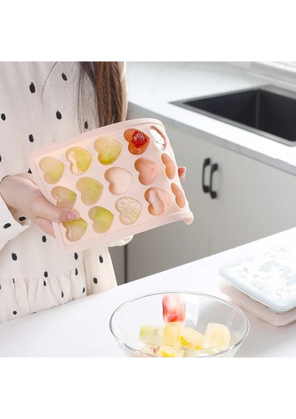 Kalp Şeklinde Sepet Tarzı Silikon Kalıp Buz Küpü Yapıcı Tepsi Krem Magnum Top Bar Aksesuarları Glacon Mutfak Kalıpları Küçük Mini Kapaklı Kalp Şeklinde (Yurt Dışından) fiyatları