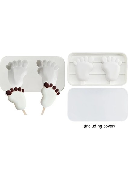 Sadece Kalıp-5 Stili 4-Cavity Pişirme Mini Silikon Dondurma Kalıpları Popsicle Kalıpları Kek Çikolatalı Cakesicle Kalıp Dıy Ice Pops Oval Için (Yurt Dışından)