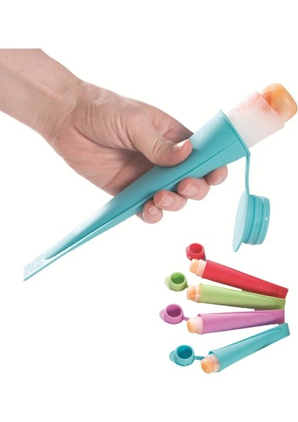 4 Adet Renk Stili Karışımı Ev Yapımı Dondurma Kalıpları Çocuklar Için Sevimli Silikon Dondurulmuş Buz Küpü Seti Dondurma Şerbeti Popsicle Mutfak Aletleri (Yurt Dışından)