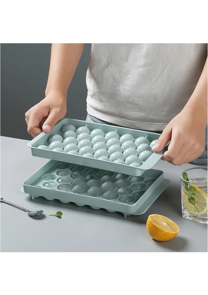 18 Izgara Mavi Stil Yuvarlak Buz Topu Makinesi Plastik Buz Topu Kalıp Dıy Ev Yapımı Buz Küpü Makinesi Buzdolabı Buz Küpü Tepsisi Kalıp Mutfak Gereçleri (Yurt Dışından)