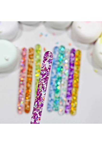 B Tarzı Glitter Akrilik Dondurma Çubukları Buzlu Şeker Jöle Renk Fırçalama Dıy Dondurma Çubuğu Buzlu Şeker El Sanatları Modeli Aracı Kek Yoncaları (Yurt Dışından) indirimleri
