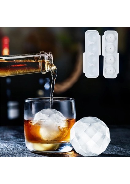 4 Boşluk Stili Yeni Güvenlik Plastik Viski Buz Topu Küp Makinesi Tepsi Küre Kalıp Kalıp Parti Tuğla Yuvarlak Bar Ev Aracı (Yurt Dışından)