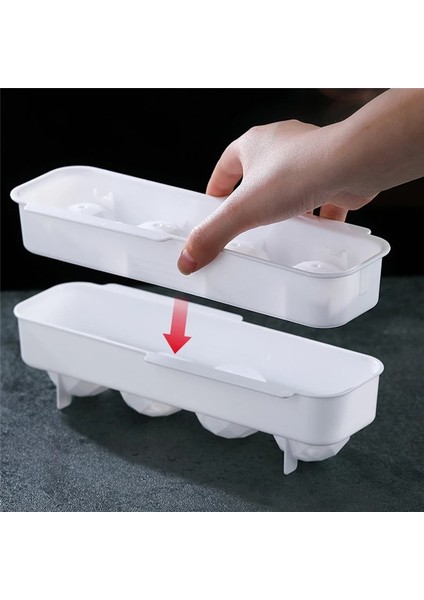 4 Boşluk Stili Yeni Güvenlik Plastik Viski Buz Topu Küp Makinesi Tepsi Küre Kalıp Kalıp Parti Tuğla Yuvarlak Bar Ev Aracı (Yurt Dışından)