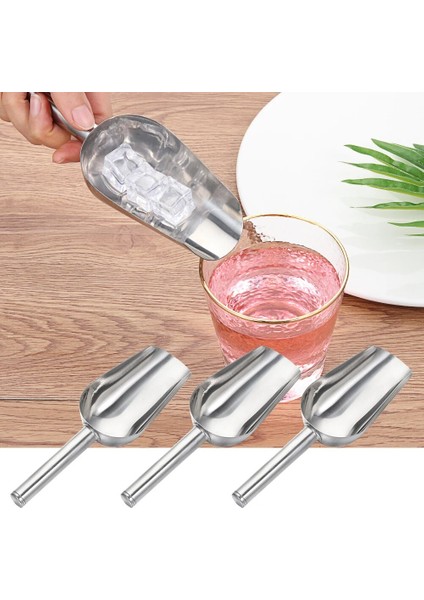 Buz Klibi Stili 8 Inç Paslanmaz Çelik Buz Kazıyıcı Yemek Büfesi Şeker Çubuğu Kepçe Kürek Mutfak Aletleri ve 6 Inç Buz Klipsi Bar Aksesuarları (Yurt Dışından) fiyatları