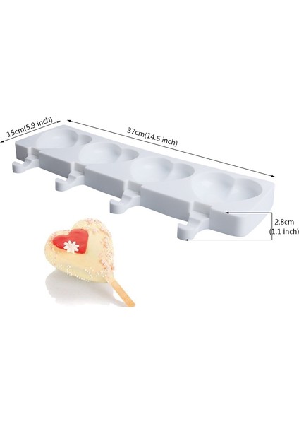 4 Delikli Kalp Stili 12 Tasarımlar Silikon Popsicle Kalıp Dondurma Makinesi Kalp Şeklinde Buz Lolly Kalıpları Mutfak Bar Için Silikon Kek Çikolata Kalıp (Yurt Dışından)